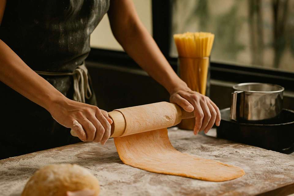 Massa fresca com&nbsp;gemas