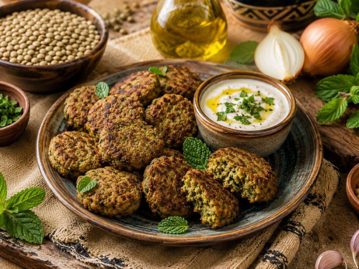 Bolinho de Lentilhas com&nbsp;Hortelã
