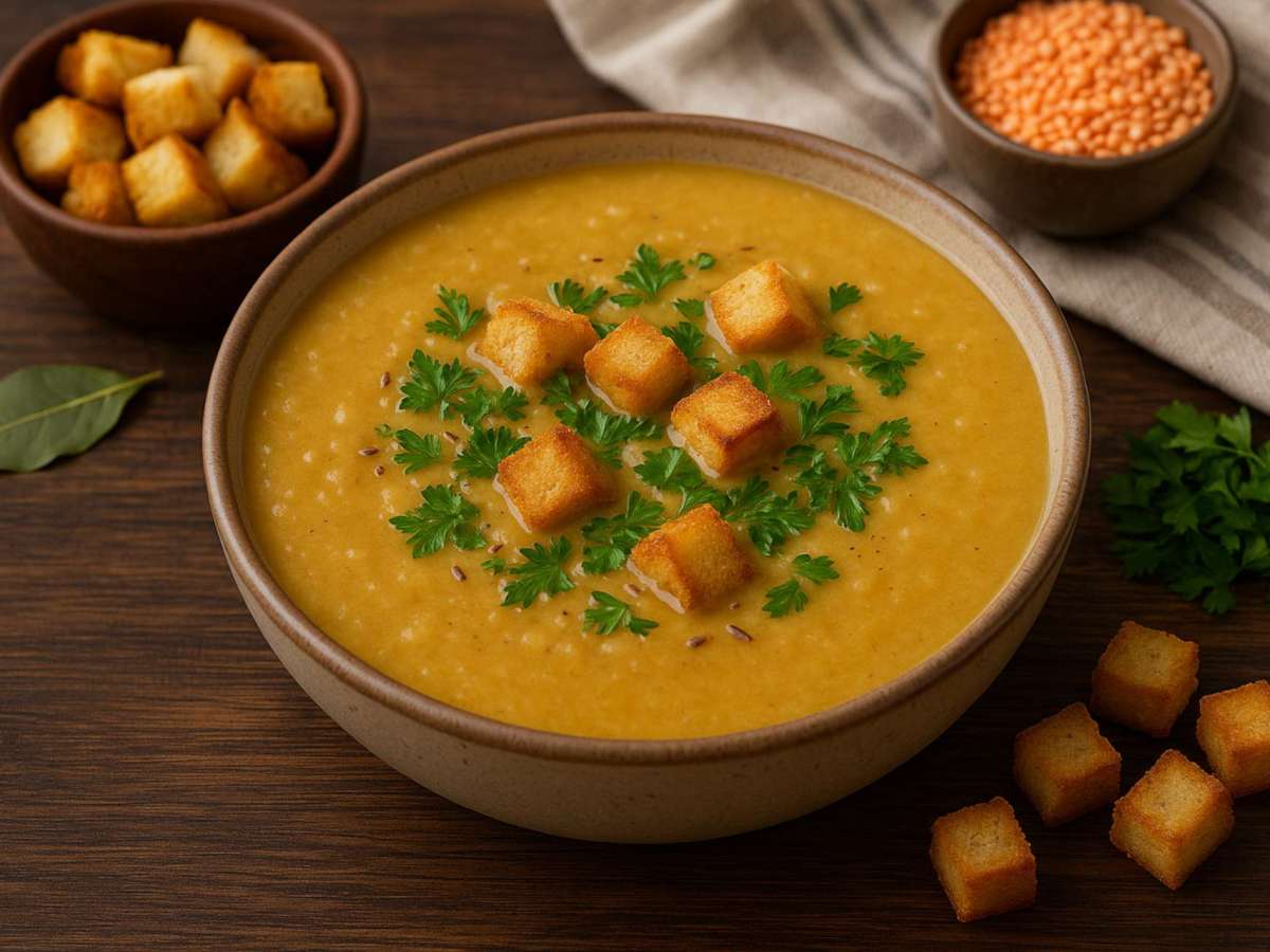 Sopa Cremosa de Lentilhas&nbsp;Vermelhas