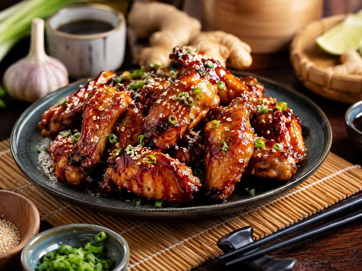 Asinhas no Molho&nbsp;Teriyaki