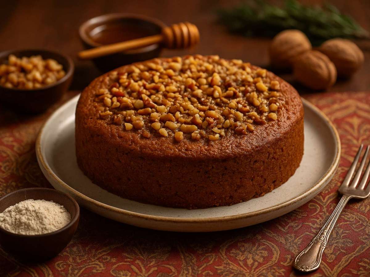 Bolo de Nozes e&nbsp;Mel