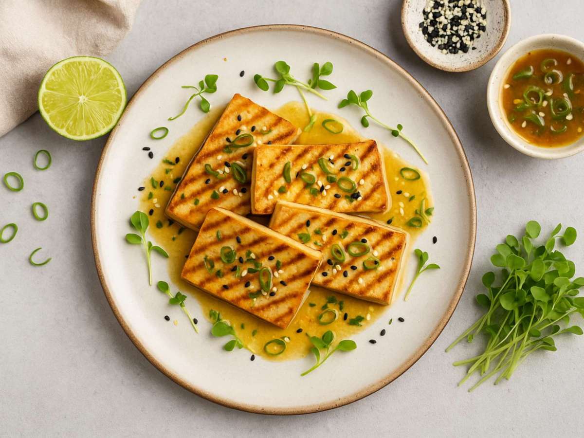 Tofu Grelhado com Molho Cítrico de&nbsp;Gengibre