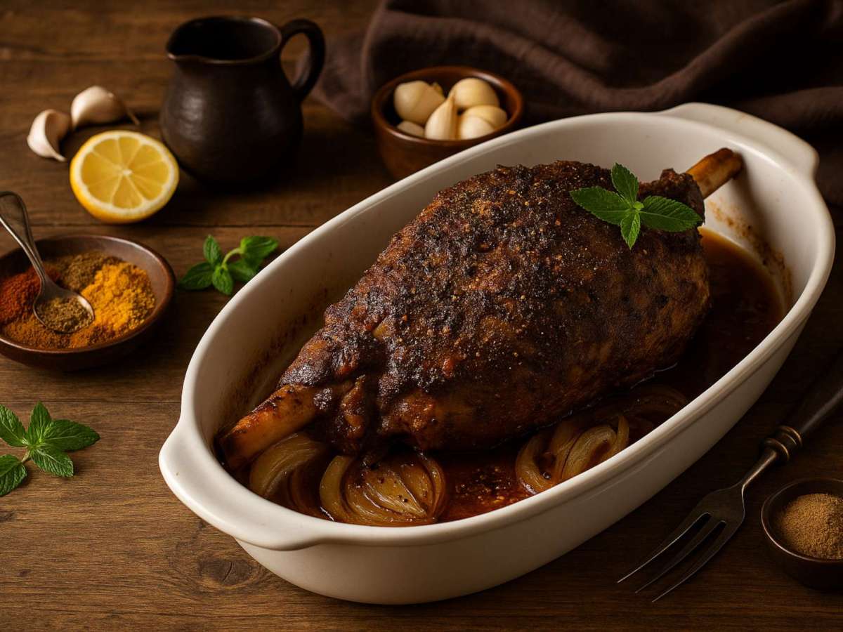 Cordeiro Assado com&nbsp;Especiarias