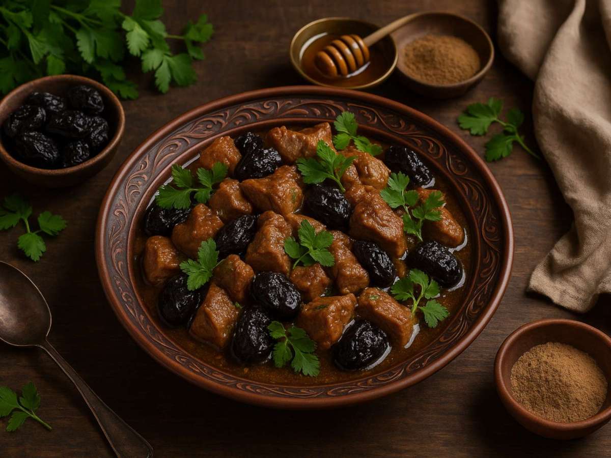 Cordeiro com Ameixas, Ervas e&nbsp;Mel