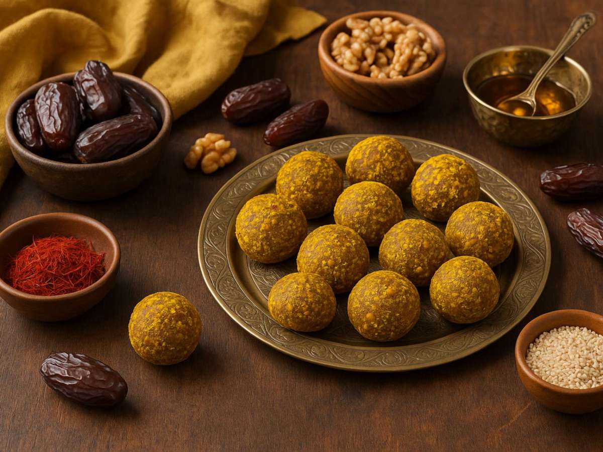 Docinho de Tâmara com Nozes e&nbsp;Açafrão