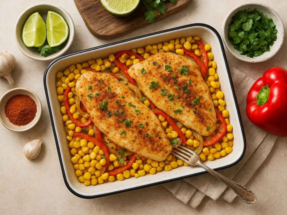 Peixe Assado com Maíz e&nbsp;Ají