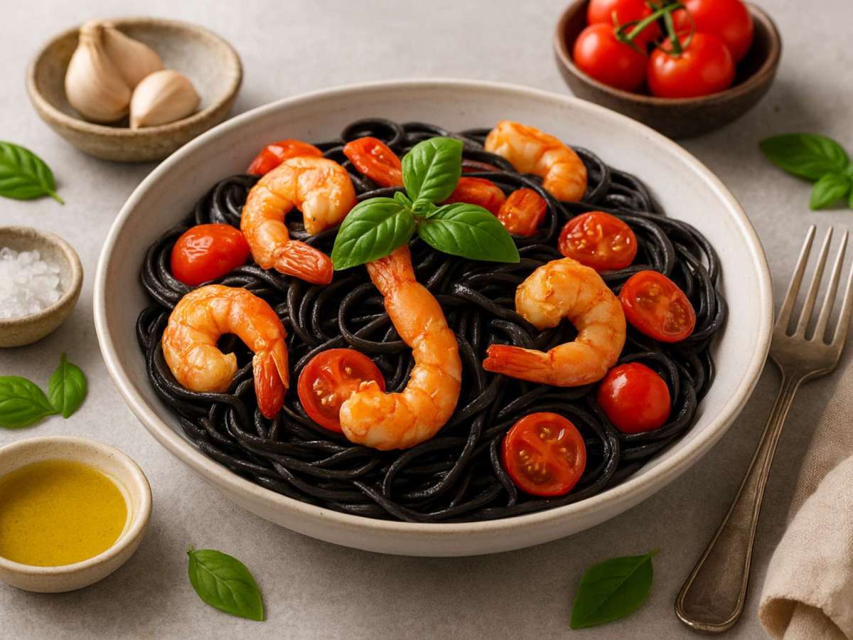 Tagliolini Nero com&nbsp;Camarões