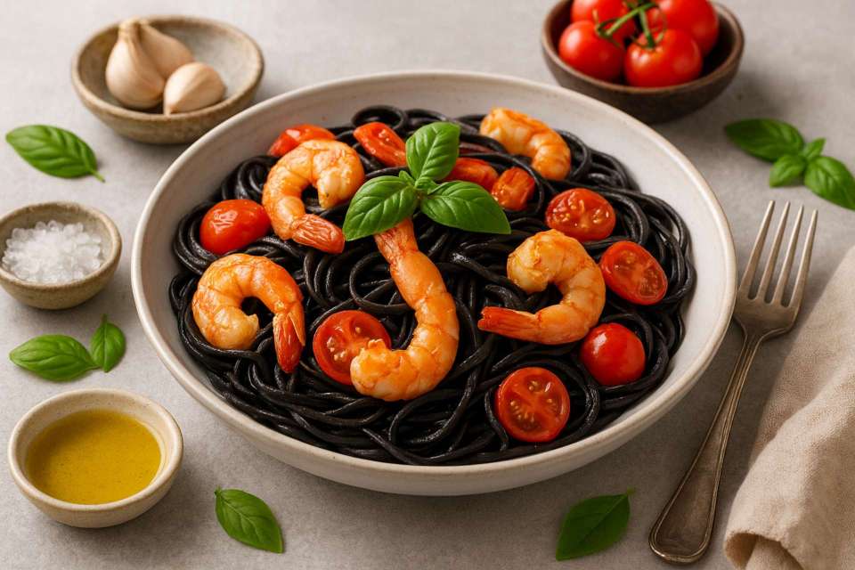 Tagliolini Nero com&nbsp;Camarões