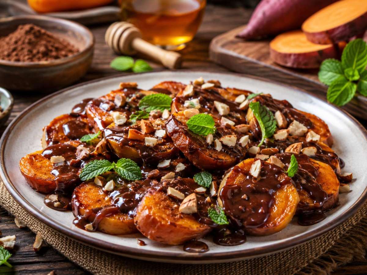 Batata Doce Caramelizada com&nbsp;Cacau