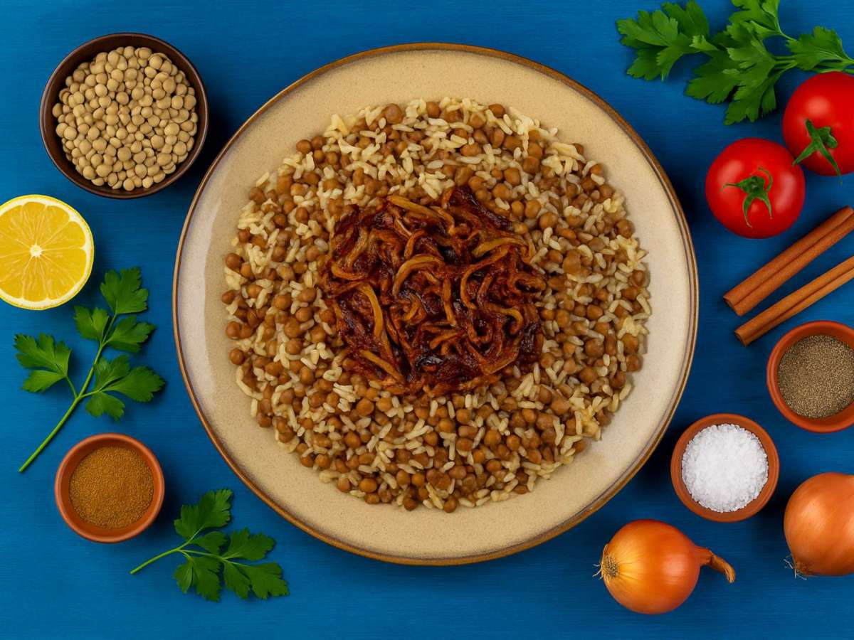 Mujaddara – Arroz com&nbsp;Lentilhas