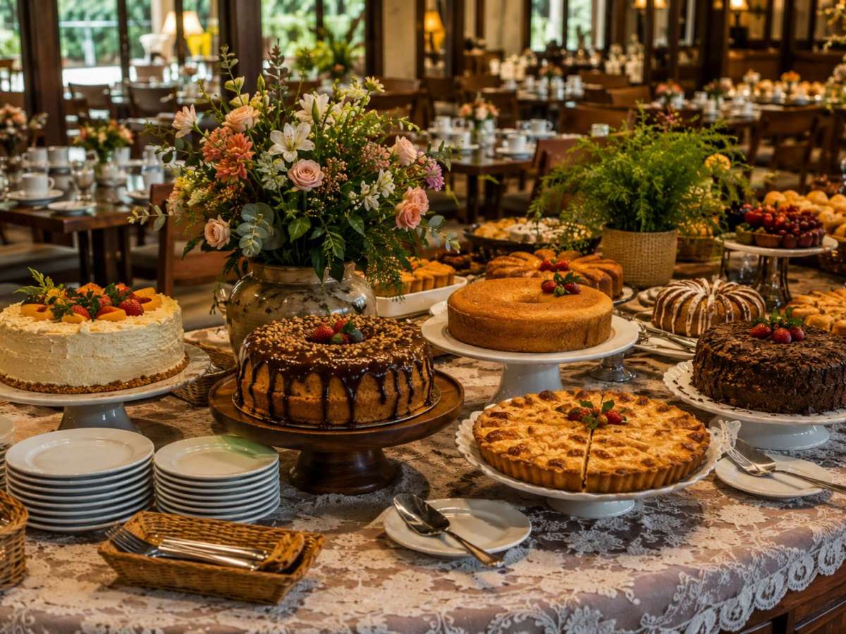Bolos e Tortas Doces no Café da Manhã e nos&nbsp;Lanches