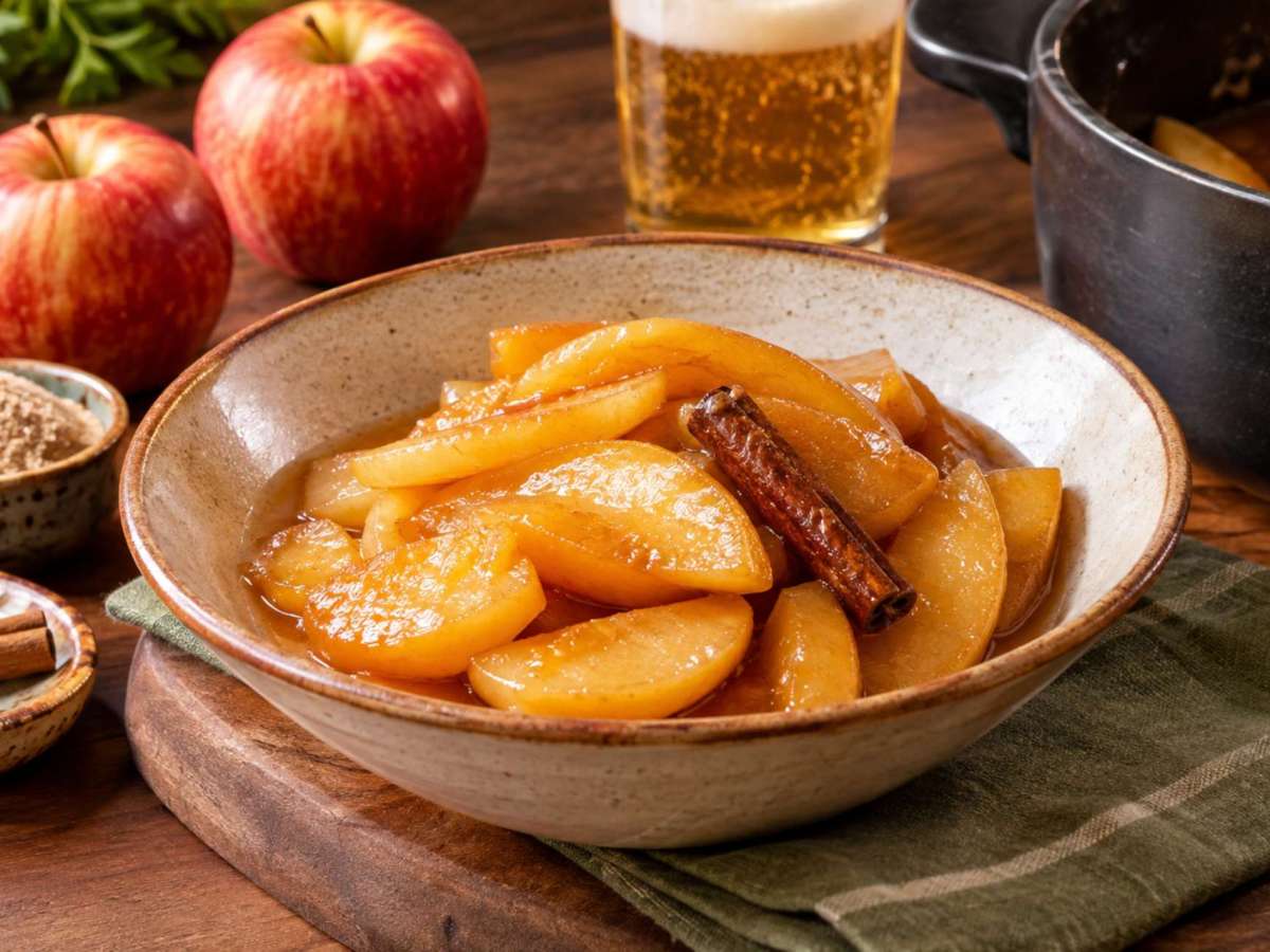 Maçã Cozida na&nbsp;Cerveja